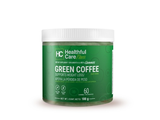 [2-1-074] GREEN COFFEE GUMMIES JAR 60 HC/USA